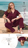 Modal satin night suit
