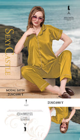 Modal satin night suit