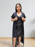 2Pc Black Nightwear Set for Women | NITEQUEEN BY NEELIMA