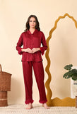 Nightqueen Fur Pyjama Night suit set