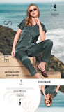 Modal satin night suit