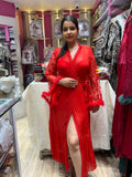 Red fur shrug